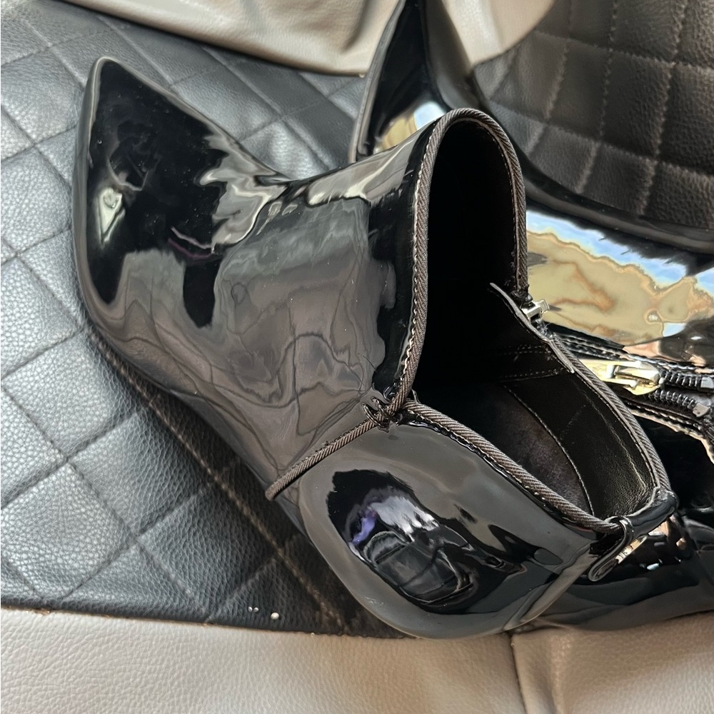 Circus by Sam Edelman Shiny Black Ankle Booties - Picture 7 of 13
